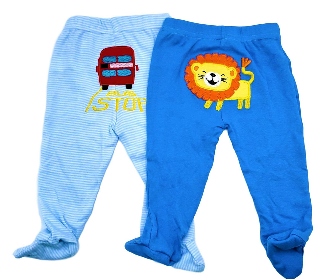 Bliss & Baby 2-Pack Baby Boy Footed Pants