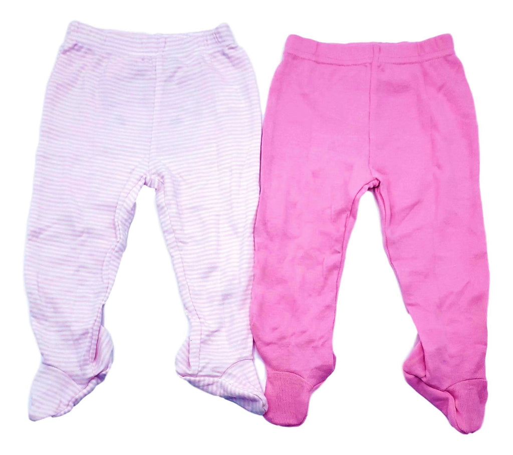 Bliss & Baby 2-Pack Baby Girl Footed Pants