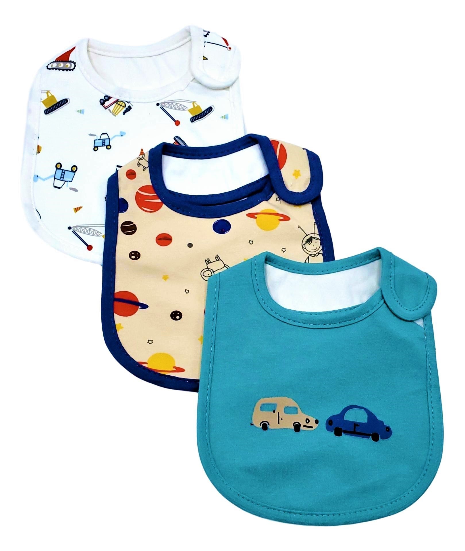 3-Pack Baby Boy Drool Bibs