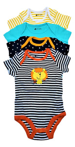 4-Pack Short Sleeve Baby Boy Bodysuit